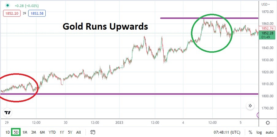 الرسم البياني اليومي للذهب
